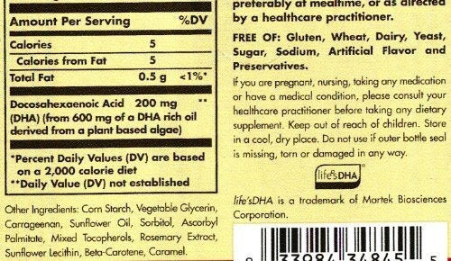 Suplemento De Dha Vegetariano Solgar Omega-3