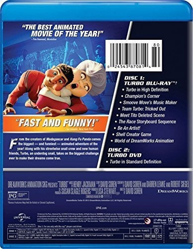 Turbo paquete combinado de blu-ray / dvd