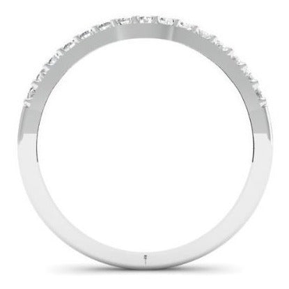 Anillo De Bodas de Oro Blanco 14k