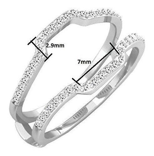 Anillo De Protección De Banda Diamante 0.25 Quilates
