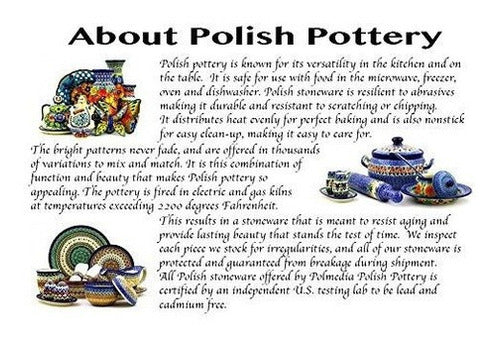 Bandeja de Cerámica Polaca Rectangular De 10