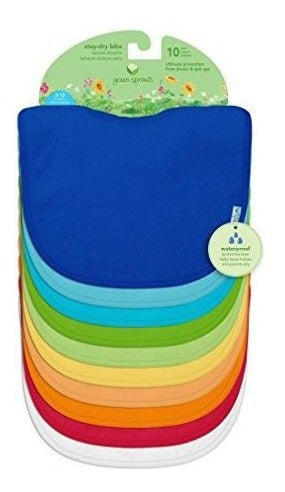 Brotes Verdes - Baberos para bebés Stay-dry, 10 unidades