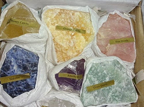 Juego de 12 gemas de cristal curativo de primera calidad