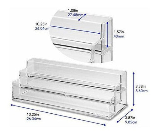 Organizador de maquillaje acrílico escalonado