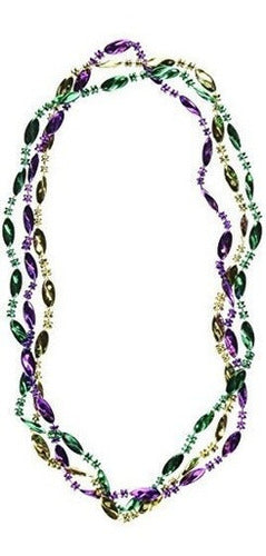 paquete de 12 cuentas de remolino de Mardi Gras 33 pulgadas