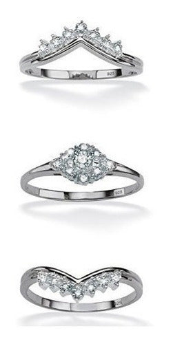 anillo Diamante Blanco En Platino Sobre