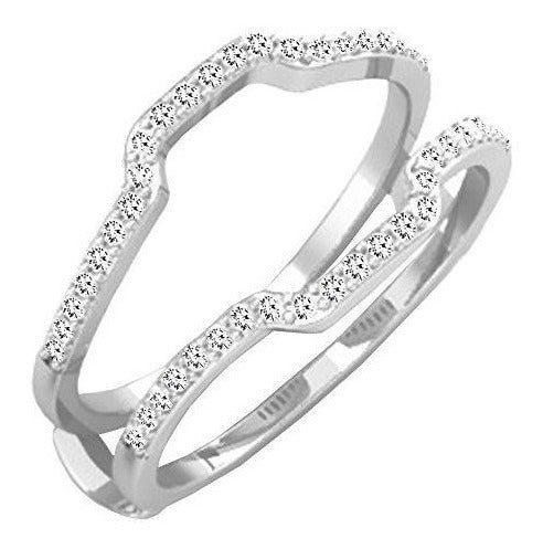Anillo De Protección De Banda Diamante 0.25 Quilates