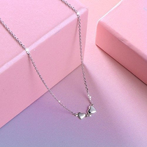 Joyería De Plata Esterlina Tiny Delicate Double Forever