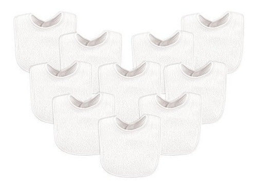 Baberos Para Bebé De 10 Piezas Luvable Friends, Blanco