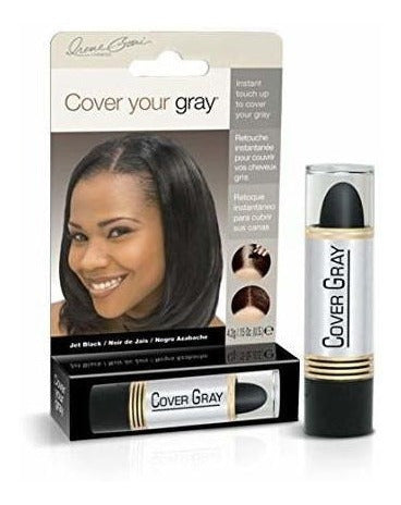 Cubra Su Palo De Retoque De Color De Cabello Gris - Negro