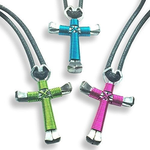 Collares Con Cruz De Herradura De 3 Colores