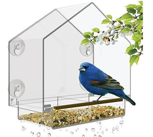 Comedero para pájaros en la ventana