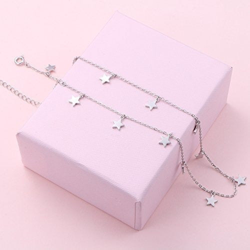 Joyería De Plata Esterlina Lucky Star Gargantilla Collar