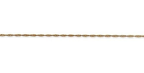 Collar Enlace Singapur Carats De Hielo 14k Oro Amarillo 1mm