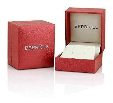 Berricle Aretes De Plata De Ley Con Baño De Rodio