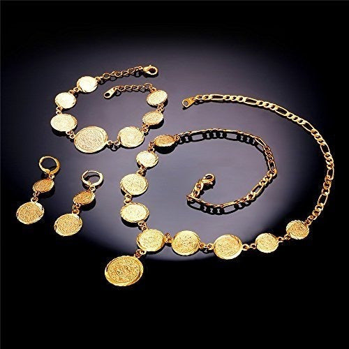 Collar De Perlas Con Cuentas De Monedas