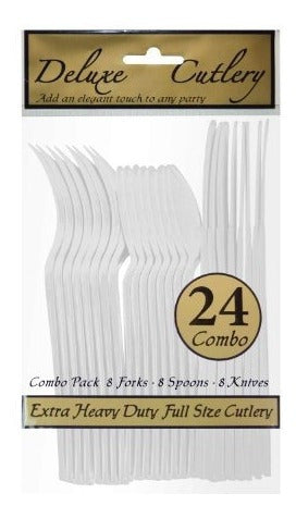 El Paquete Combinado De Cubiertos De Plástico Duro Extra