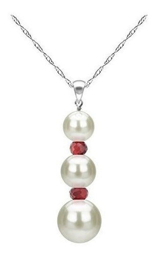 La Regis Jewelry Collar Con Colgante De Rubí Rojo Simulado