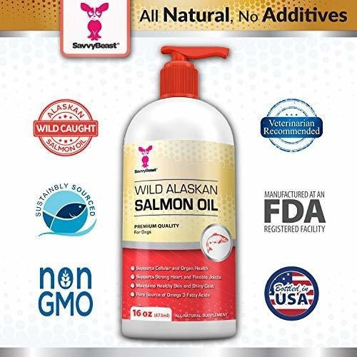 Aceite De Salmón Salvaje De Alaska Para Perros Gatos