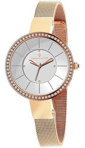 Reloj de cuarzo para mujer con correa de acero inoxidable