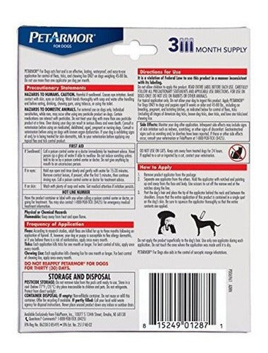 Petarmor Para Perros Pulgas Y Garrapatas Para Perros