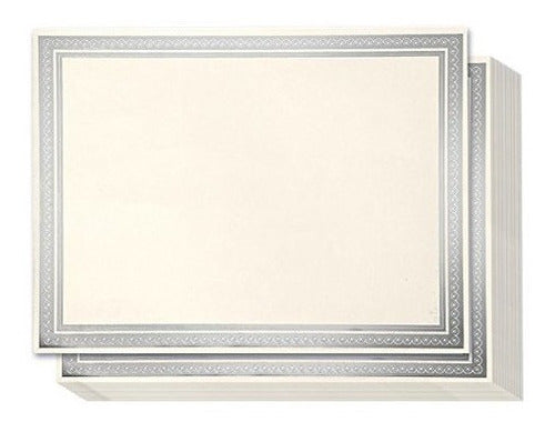Certificados De Premio - 50 Hojas De Papel Normal En Blanco
