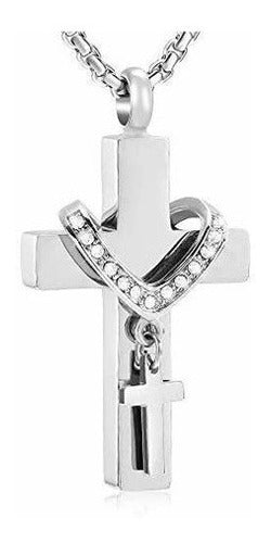 Collar De acero Inoxidable De Doble Cruz