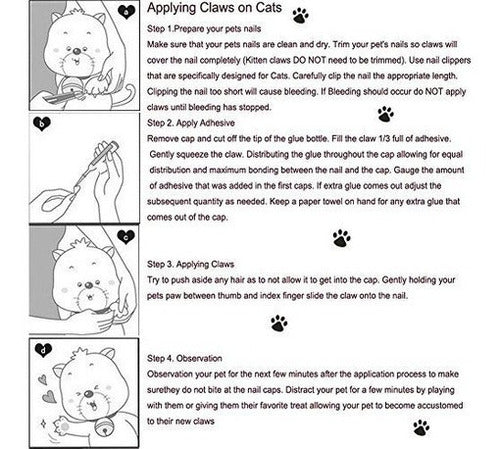 Pet Cat Kitty Garras Suaves Tapas Control