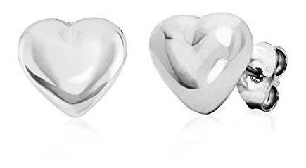 Aretes De Plata Esterlina Con Corazón