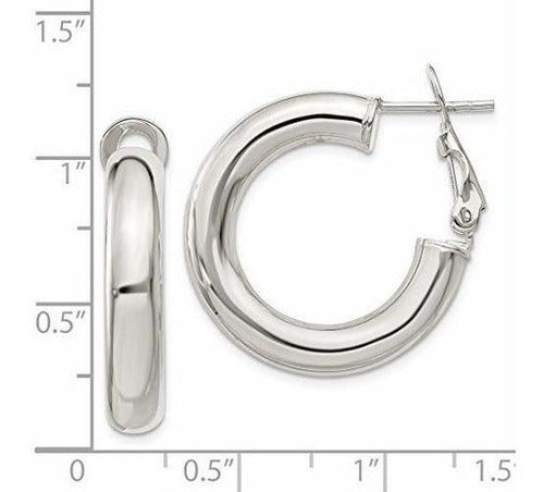 Plata De Ley 925 Pendientes De Aro Con Aretes En Forma De