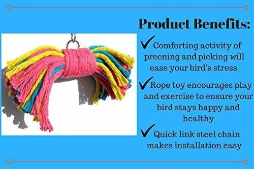 Big Birdie Bow Tie Bird Toy Juguete De Jaula Perfecto