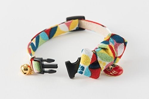 Collar De Gato Necoichi Daruma Charm Bow Tie (rojo)