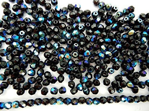 Cuentas De Vidrio Facetado Redondo Pulido Al Fuego Preciosa