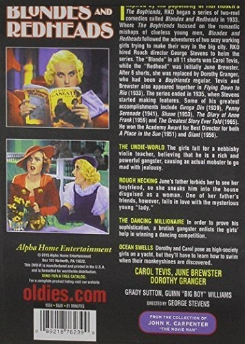 Rubias Y Pelirrojas: Clásicos De Comedia Perdida, DVD