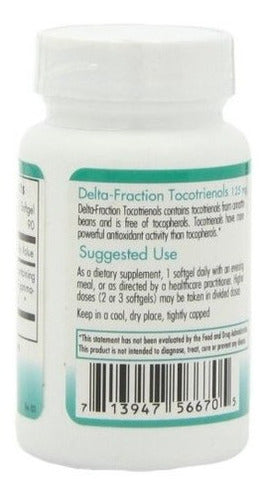 Tocotrienoles en fracción delta 125 Mg, 90 pastillas