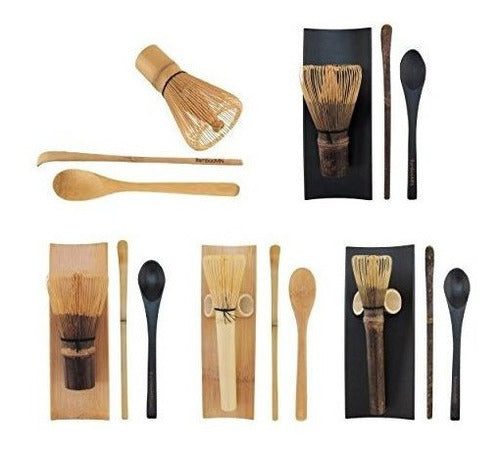 Juego de té japonés, batidor de té