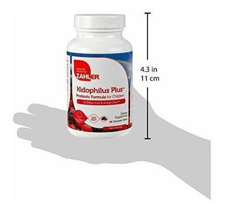 Zahler Kidophilus Plus, Probióticos Para Niños Masticables,
