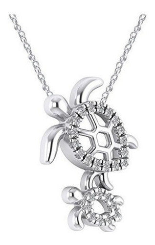 Collar de mamá e hijo con tortugas