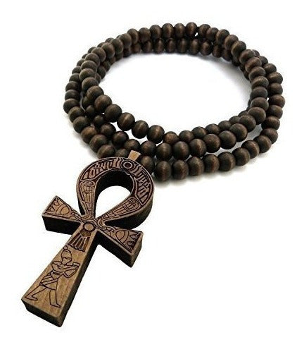 Collar y Colgante De Madera 6mm / 27