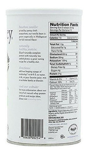 Teraswhey Organic Whey Protein, Bourbon Vainilla 12 Oz