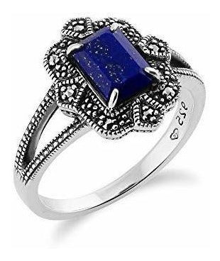 Anillo Gemondo Art Deco, Plata De Ley 925