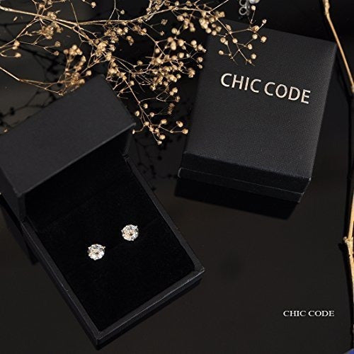 Pendientes De Botón Con Diamantes