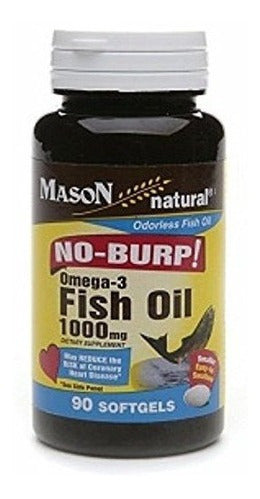 Aceite De Pescado 1000 Mg Sin Eructa Softgel, Por Mason