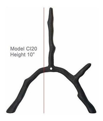 Soporte para libros estilo rama de hierro fundido