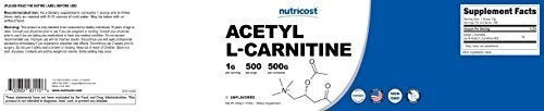 Nutricost Acetil L-carnitina (alcar) 500 Gramos - 1000 Mg