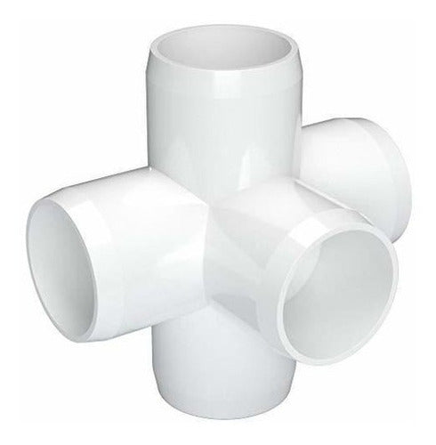 Conexión cruzada de PVC de 5 vías - 1 - Paquete de 4