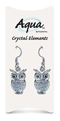 Juego De Collar Y Aretes De Búho Brillante Desconcertado