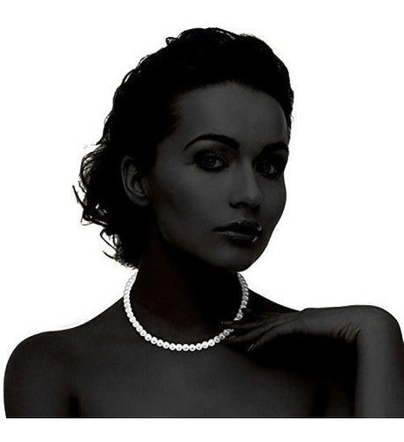 Pavoi Collar De Perlas De Concha Simulada De Plata Esterlina