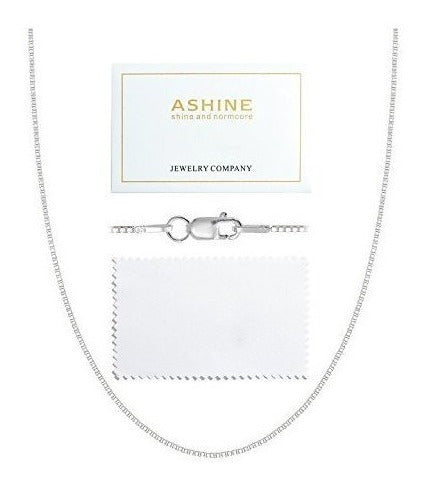 24 Pulgadas Collar De Cadena De Caja De 0.8 Mm 925 Collar