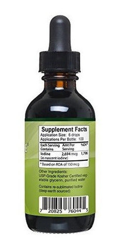Suplemento De Yodo Naciente - Gotas Líquidas De Alta